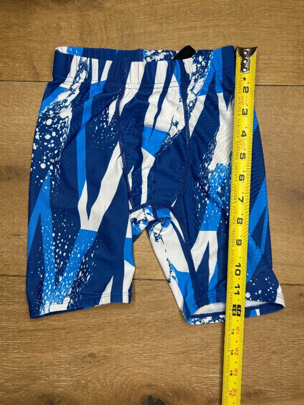 Devoropa Boys Youth Swim Jammers Compression Athletic Swim Shorts Blue Splash XS